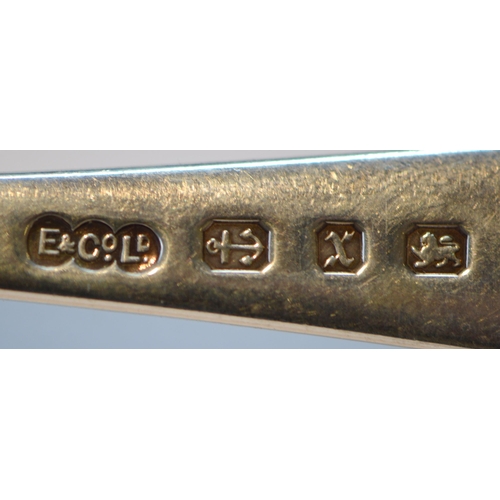 69 - Part suite of near-matching late Victorian crested silver cutlery by Elkington & Co., Birmingham... 