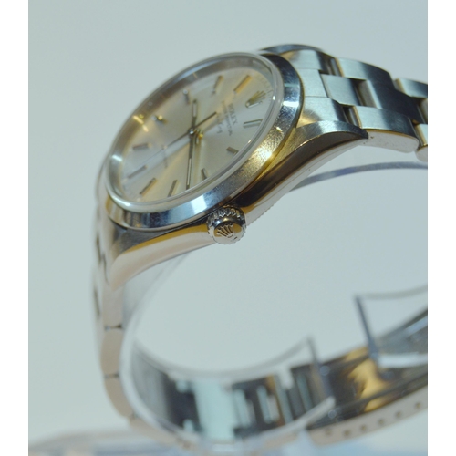 188 - Rolex Oyster Perpetual Air-King Precision gent's wristwatch, the silvered dial with baton indices, s... 