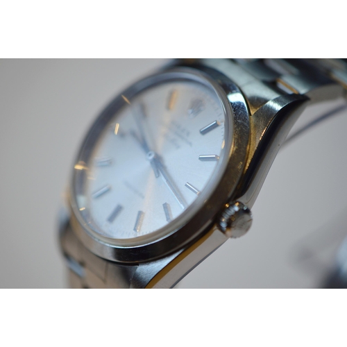 188 - Rolex Oyster Perpetual Air-King Precision gent's wristwatch, the silvered dial with baton indices, s... 