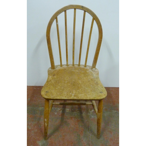 531 - Pair of Ercol elm and beech 'Cowhorn' chairs, 85cm high, and a pair of Ercol 'Quaker' chairs, c. 196... 