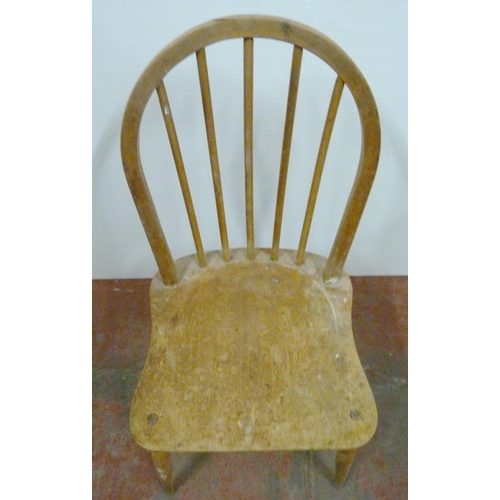 531 - Pair of Ercol elm and beech 'Cowhorn' chairs, 85cm high, and a pair of Ercol 'Quaker' chairs, c. 196... 