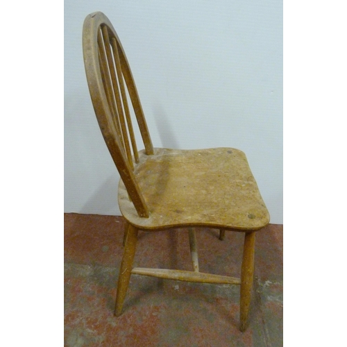 531 - Pair of Ercol elm and beech 'Cowhorn' chairs, 85cm high, and a pair of Ercol 'Quaker' chairs, c. 196... 