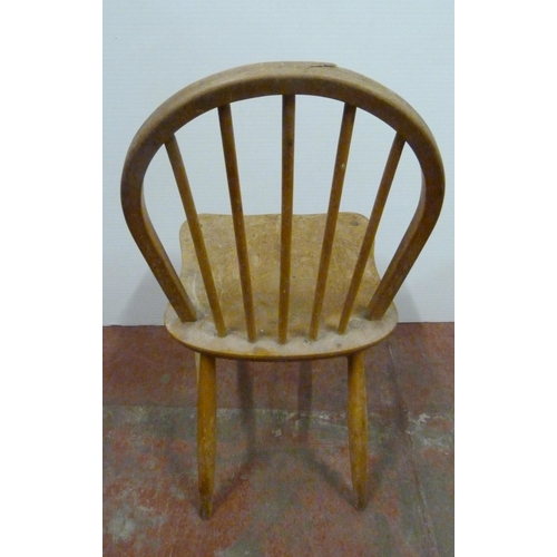531 - Pair of Ercol elm and beech 'Cowhorn' chairs, 85cm high, and a pair of Ercol 'Quaker' chairs, c. 196... 