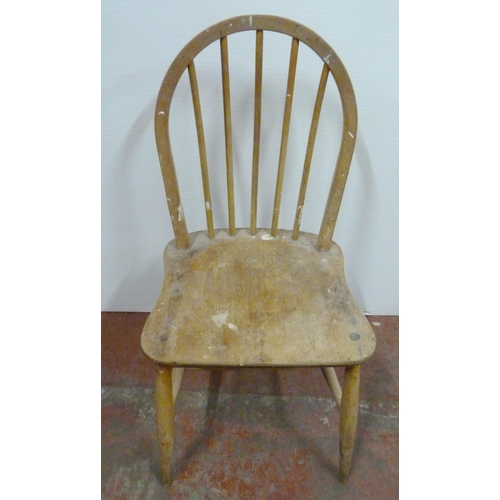 531 - Pair of Ercol elm and beech 'Cowhorn' chairs, 85cm high, and a pair of Ercol 'Quaker' chairs, c. 196... 