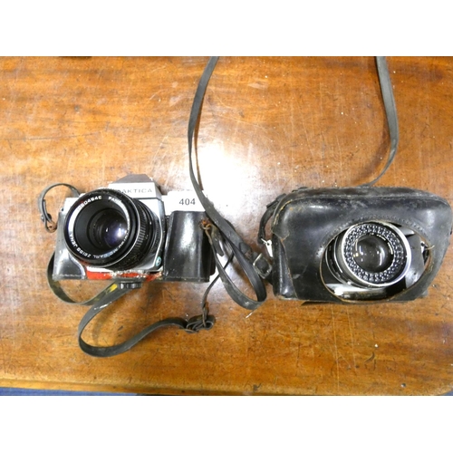 395 - Two vintage cameras to include Practica etc.