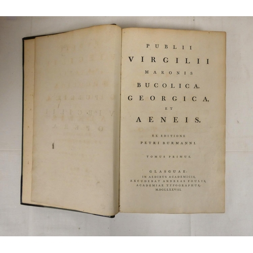 16 - VIRGIL.  Publii Virgilii Maronis Bucolica, Georgica et Aeneis, ex Editione Petri Burmanni.... 