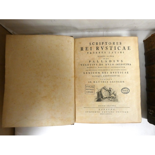 26 - GESNER JOHANN MATTHIAS.  Scriptores Rei Rusticae Veteres Latina ... Cato, Varro, Columella, Palladiu... 