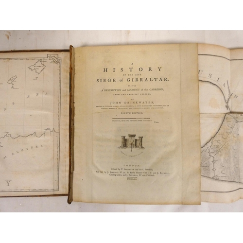 31 - DRINKWATER JOHN.  A History of the Late Siege of Gibraltar. 10 fldg. eng. maps, charts &am... 