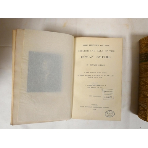 35 - GIBBON EDWARD.  The History of the Decline & Fall of the Roman Empire. 8 vols. Frontis & map... 