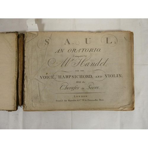 4 - HANDEL G. F.  Saul, An Oratorio Composed by Mr. Handel for the Voice, Harpsichord & Violin With ... 