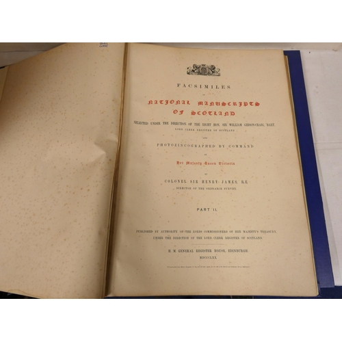 58 - GIBSON-CRAIG SIR WILLIAM & JAMES SIR HENRY.  Facsimiles of National Manuscripts of Scotland. Vol... 