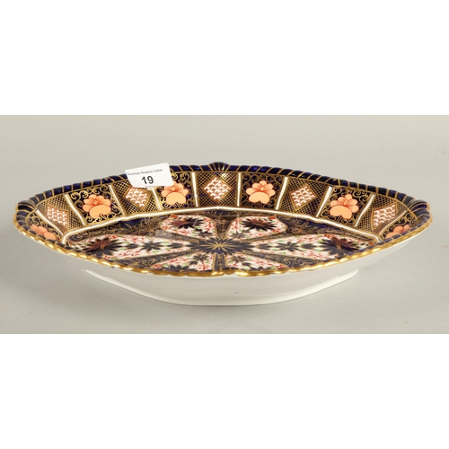 19 - Royal Crown Derby 1126 Imari patterned oval dish 