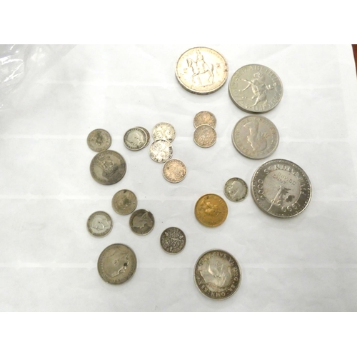 390 - Bag of British coins to include silver.