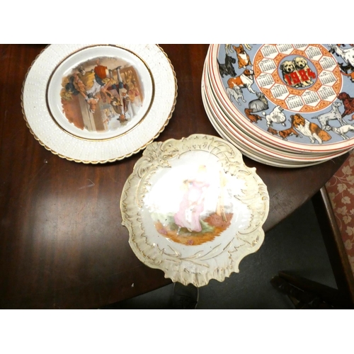 392 - Large box of collectable plates to include Wedgwood etc.