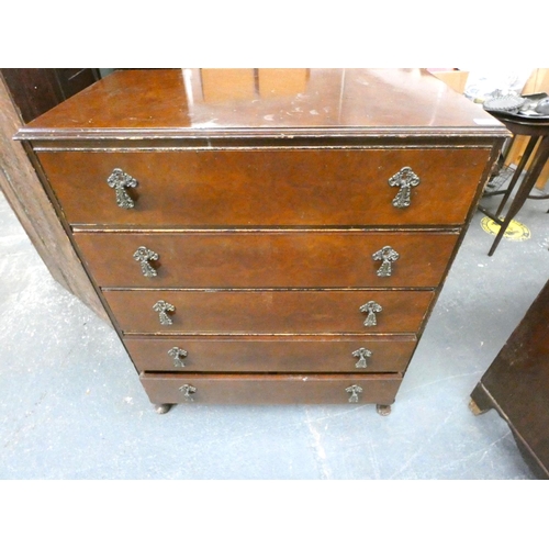 400 - Modern chest of five drawers. 84cm