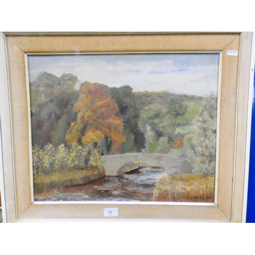 17 - AFR NisbetCumstoun BridgeSigned and dated '68, oil on board.