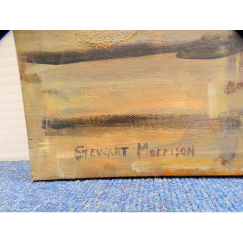 19 - P HolmesSt Martin's, PerthshireSigned, oil and acrylic, an oil by Stewart Morrison of a continental ... 