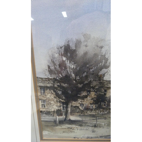 34 - John SibsonThornton Rust, SwaledaleWatercolour, and J Irwin, Town Square.  (2)... 