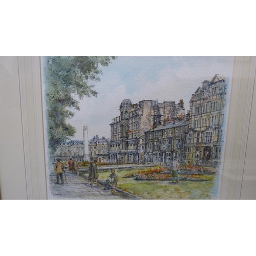 34 - John SibsonThornton Rust, SwaledaleWatercolour, and J Irwin, Town Square.  (2)... 