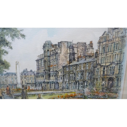 34 - John SibsonThornton Rust, SwaledaleWatercolour, and J Irwin, Town Square.  (2)... 