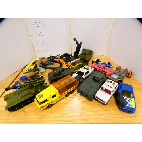 41 - Dinky, Matchbox and other diecast vehicles to include tanks, racing cars etc.