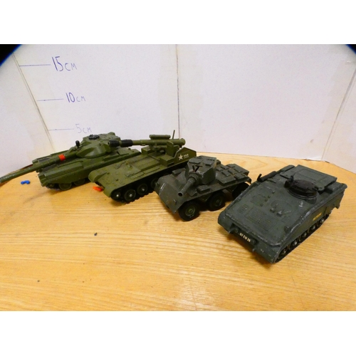 41 - Dinky, Matchbox and other diecast vehicles to include tanks, racing cars etc.