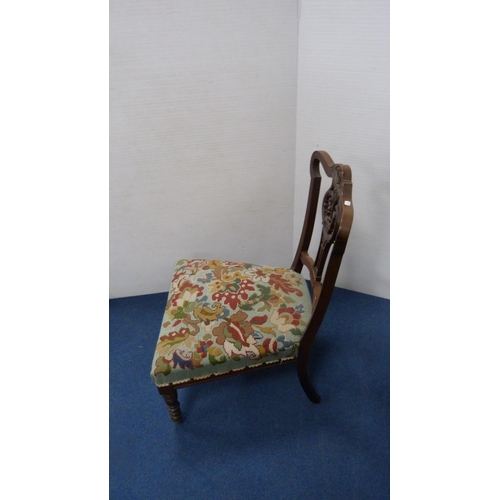 420 - Victorian mahogany carver chair and an Edwardian mahogany nursing chair.  (2)