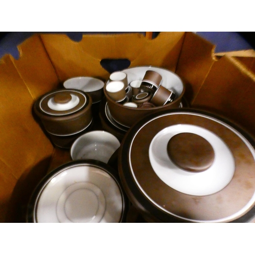 44 - Four cartons containing Hornsea 'Lancaster' pattern tea and dinnerwares, and others, similar.