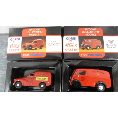 58 - Diecast model vehicles to include Royal Mail vans, Corgi, Vanguard etc.