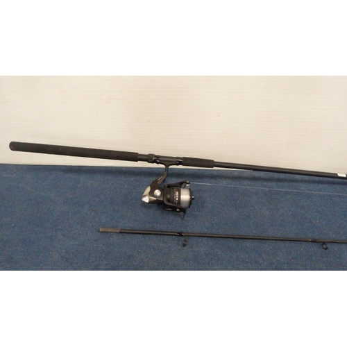 63 - Two-piece Hardy's graphite fishing rod in bag, Orvis Clearwater rod, another Orvis rod, graphite rod... 