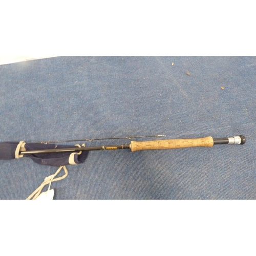 63 - Two-piece Hardy's graphite fishing rod in bag, Orvis Clearwater rod, another Orvis rod, graphite rod... 