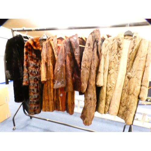 66 - Group of ladies' simulated fur coats to include examples retailed by John Logan of Glasgow.  (6)