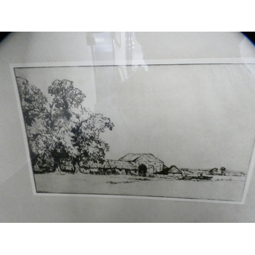 8 - Sir Frank ShortSouth Coast RoadSecond state etching, and another drypoint by DWP Robbins, 'Eynsford'... 