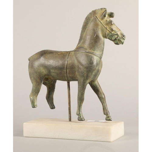 48 - Bronzed classical model of a horse