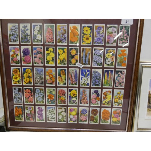 437 - Set of Wills cigarette cards, framed photograph of Grammar School, two limited edition prints (4).