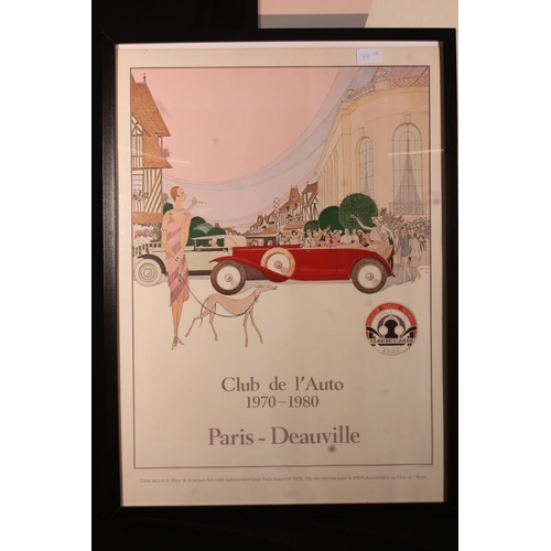 411 - Two framed posters, Club de L'Auto Paris and Cafe Noir. (2)