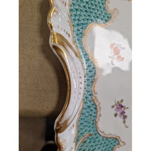 28 - Dresden porcelain tray, 20cms x 28xcms