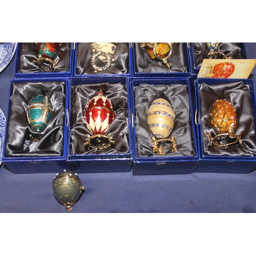 5 - Atlas Editions, History of the Faberge Eggs collection egg models, most boxed.