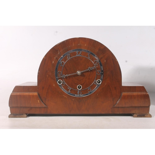 9 - Goldsmiths & Silversmiths Company Ltd mantle clock, a 1950s style mantel clock and a wall barome... 