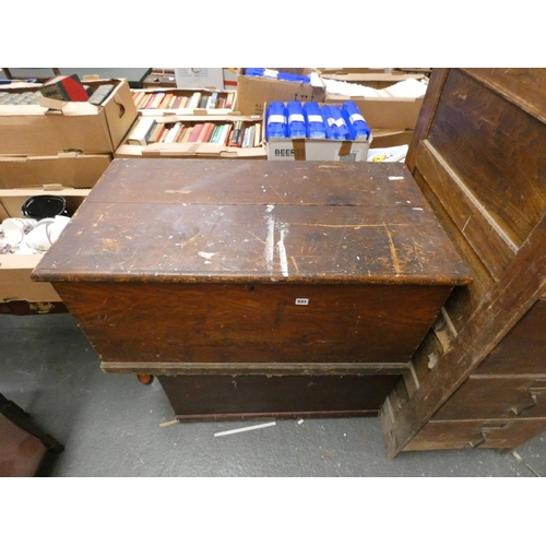 531 - Two vintage, pine bedding boxes.