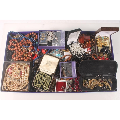 427 - Large group of costume jewellery to include bead necklaces, earrings, etc.