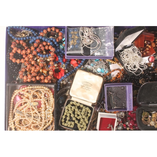 427 - Large group of costume jewellery to include bead necklaces, earrings, etc.