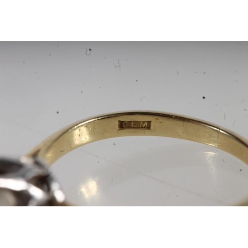 201 - 18ct yellow gold solitaire diamond ring, the diamond approximately 1.5ct in claw setting, size O, 3.... 
