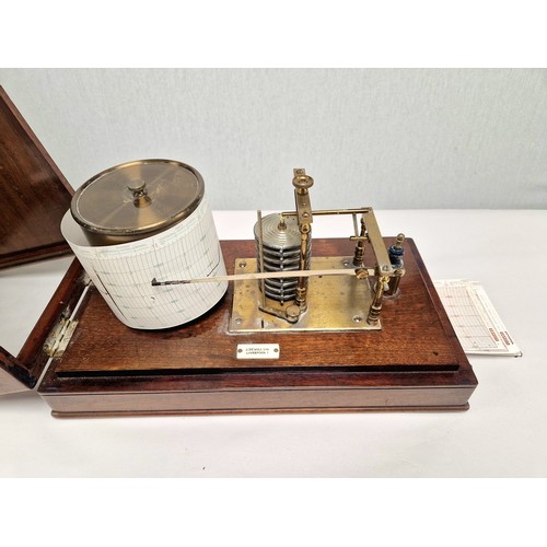 33 - J.Sewill Lt, .Liverpool Barograph in glazed wooden case