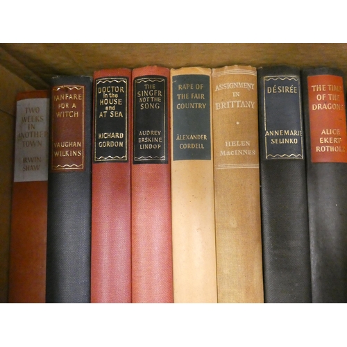 73 - Three cartons containing topical books to include Myths of Greece and Rome, four leather-bound Waver... 