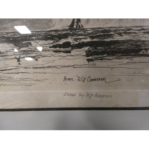 79 - After DY CameronArranSigned and titled in pencil, artist's proof, also a print after William York Ma... 