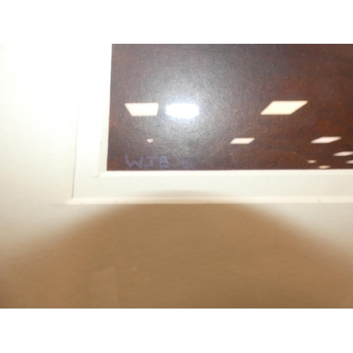 89 - WJB possibly WJ Van den Bos,AbstractGouache, framed and glazed.