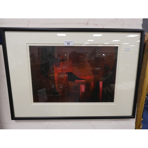 89 - WJB possibly WJ Van den Bos,AbstractGouache, framed and glazed.