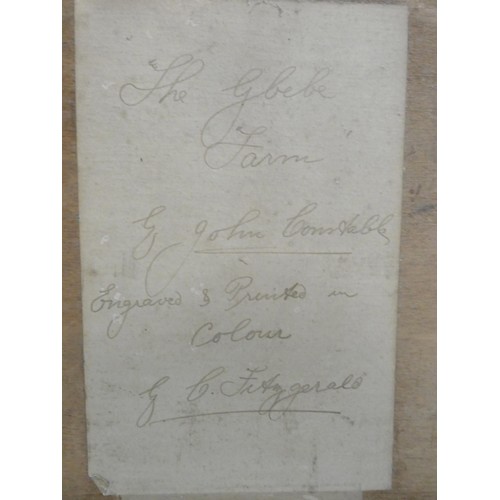 385 - GC Fitzgerald after John Constable (British, 1776 - 1837)The Glebe FarmSigned C Fitzgerald to lower ... 