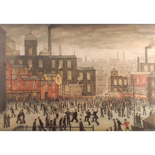 268 - LAURENCE STEPHEN LOWRY RA (1887-1976) *ARR* Our Town Print, pencil signed lower right, limited editi... 